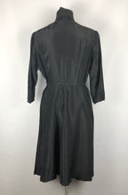 Load image into Gallery viewer, 1950s Black and Gold Polka Dot Dress - B38