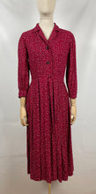 Load image into Gallery viewer, Original Red, Black and White Dress from the Late 1940s or Early 1950s - Bust 34 35