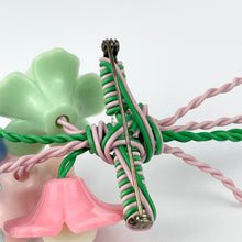 Load image into Gallery viewer, Fabulous Luxulite Brooch with a Cluster of Flowers in Pastel Shades of Pink, Blue and Green