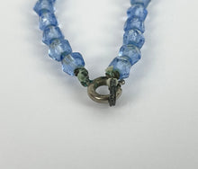Load image into Gallery viewer, Original 1940s 1950s Blue Faceted Glass Graduated Bead Necklace