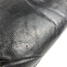 Load image into Gallery viewer, Original 1930s 1940s Navy and Brown Tooled Leather Muff Bag with Sailing Ship Design