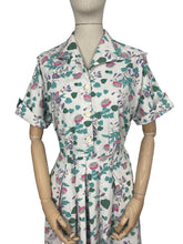 Load image into Gallery viewer, Original 1940's or 1950's Volup St Michael CC41 Cotton Floral Frock - Bust 42 44 *