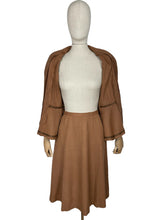 Load image into Gallery viewer, Original 1940's Warm Brown Linen Double Breasted Suit - Bust 36