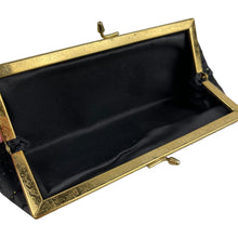 Load image into Gallery viewer, Original 1950's Black Fabric Purse with Glitter and Flock Design - Wonderful Clutch *