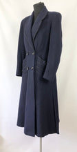 Load image into Gallery viewer, Original 1940s CC41 Navy Wool Coat with Great Pocket Detail - Bust 36 38