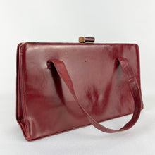 Load image into Gallery viewer, Original 1940s 1950s Burgundy Leather Bag