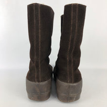 Load image into Gallery viewer, Original 1950s Clarks Wide Fitting Fur Lined Zip Front Boots - UK 6