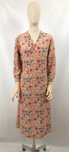 Load image into Gallery viewer, 1930s Rayon Floral Dress in Pastel Shades - Bust 36 38
