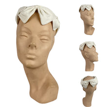 Load image into Gallery viewer, Original 1950's White Hat Made From Four Large Bows - Fabulous Little Summer Hat *
