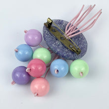 Load image into Gallery viewer, Fabulous Luxulite Pretty Pastels and Glitter Brooch in Pink, Blue, Purple and Green
