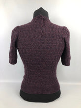 Load image into Gallery viewer, 1940s Reproduction Patterned Knit in Pure Wool - bust 32" 33"