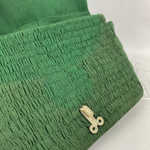 Load image into Gallery viewer, 1930s 1940s Forest Green Crepe Evening Clutch Bag with Paste Set Clasp