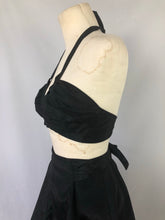 Load image into Gallery viewer, 1940s Deadstock Jantzen Black Two Piece Playsuit - Shorts and Top Set - B34 35