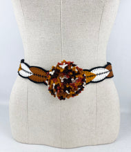 Load image into Gallery viewer, 1940's Style Colourful Felt Belt in Autumnal Shades Made From a 1941 Pattern Using Pure Wool Felt - Waist 27 28