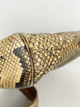 Load image into Gallery viewer, Original 1930's Cream and Brown Snakeskin Bag - Wounded But Useable