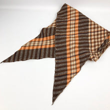 Load image into Gallery viewer, 1930s 1940s Plaid Wool Pointed Cravat - Vintage Scarf