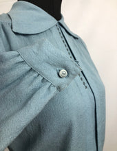 Load image into Gallery viewer, Original 1940s CC41 Blue Wool Blouse by Etam- B36 38
