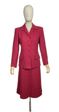 Load image into Gallery viewer, Original 1940's American Made Raspberry Pink Wool Suit by Glen Maid of New York - Bust 34 36