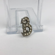Load image into Gallery viewer, 1950s Teeny Initial “B” Brooch with Paste Stones