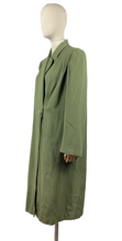 Load image into Gallery viewer, Original 1940's Volup American Made Green Lightweight Wool Crepe Coat - Bust 46 48