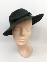 Load image into Gallery viewer, 1930s 1940s Dark Forest Green Felt Fedora