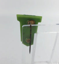 Load image into Gallery viewer, 1930s Two Tone Green Glass Hat Flash or Lapel Pin