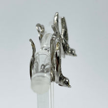 Load image into Gallery viewer, Beautiful 1940's 1950's Blue Bird Shaped Earrings with Marcasite Middles