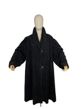 Load image into Gallery viewer, Original 1930's True Volup Inky Black Faux Fur Teddy Bear Coat by Corby - Bust 48*