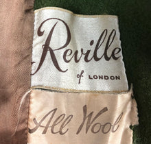 Load image into Gallery viewer, 1950s Green Wool Coat with Faux Fur Leopard Print Trim 38 40 42
