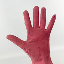 Load image into Gallery viewer, Vintage Milore Dusky Pink Suede Matching Bag and Gloves Set - Great Colour