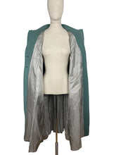Load image into Gallery viewer, Original 1940’s CC41 True Volup Wartime Coat in Turquoise and Brown Tweed - Bust 44 46