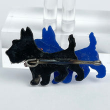 Load image into Gallery viewer, Original 1940's Blue and Black Double Scottie Dog Brooch