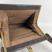 Load image into Gallery viewer, Original 1940's Fassbender Bag in Dark Burgundy Grosgrain with Gold-Tone Fixings