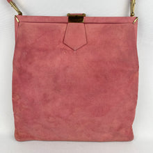 Load image into Gallery viewer, Vintage Milore Dusky Pink Suede Matching Bag and Gloves Set - Great Colour