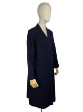 Load image into Gallery viewer, Charming Original 1930's Navy Blue Wool Double Breasted Coat - AS IS - Bust 36" *