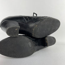 Load image into Gallery viewer, 1940s Black Leather Portland Lace Up Shoes - UK Size 5.5 *