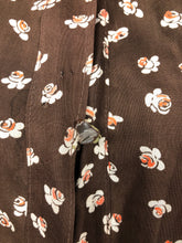 Load image into Gallery viewer, 1940s Make Do and Mend Smock in Brown Floral - Bust 36 38