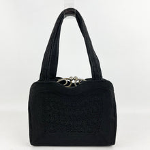 Load image into Gallery viewer, Original 1940's Black Fabric Corde Style Bag - Neat Little Bag