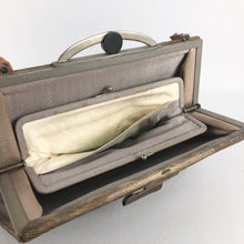 Load image into Gallery viewer, 1930s 1940s Brown Reptile Skin Bag with Matching Coin Purse