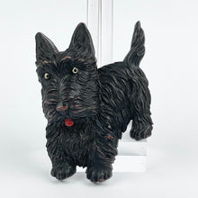 Load image into Gallery viewer, Charming Original 1940's Large Black Scottie Dog Celluloid Brooch with Moveable Head