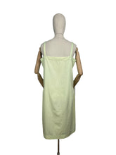 Load image into Gallery viewer, Original 1920's Volup Green Slip with Floral Applique and Embroidery in Purple, Green and Cream - Bust 38 40