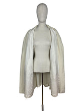 Load image into Gallery viewer, Original 1950's Cream Textured Cotton Lightweight Summer Coat - Bust 40