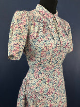 Load image into Gallery viewer, Exceptionally Beautiful 1930s Floral Dress - Bust 34 35 36