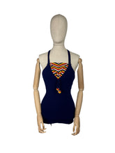 Load image into Gallery viewer, Original 1930's Blue, Red, Yellow and White Knitted Swimsuit by Bukta - Vintage Swimwear - Bust 34 35