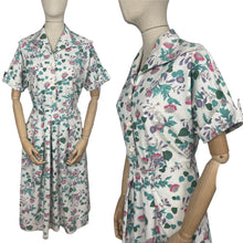 Load image into Gallery viewer, Original 1940's or 1950's Volup St Michael CC41 Cotton Floral Frock - Bust 42 44 *