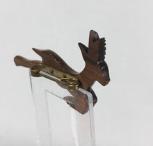 Load image into Gallery viewer, 1940s 1950s Vintage Wooden Leaping Stag Brooch - Prancing Deer Pin