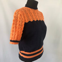 Load image into Gallery viewer, Reproduction 1940s Navy and Orange Jumper - B40 42
