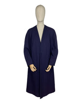 Load image into Gallery viewer, Original Volup 1950's Edge to Edge Dark Blue Wool Coat - Bust 42 44
