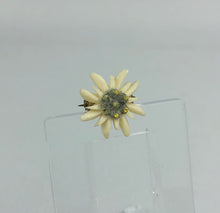Load image into Gallery viewer, Vintage 1930s 1940s Tiny Carved Edelweiss Brooch