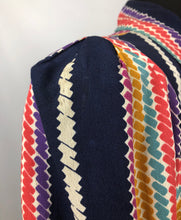 Load image into Gallery viewer, Amazing 1940s CC41 Striped Crepe Dress - B34